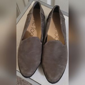 NWOB Gray Suede Loafers